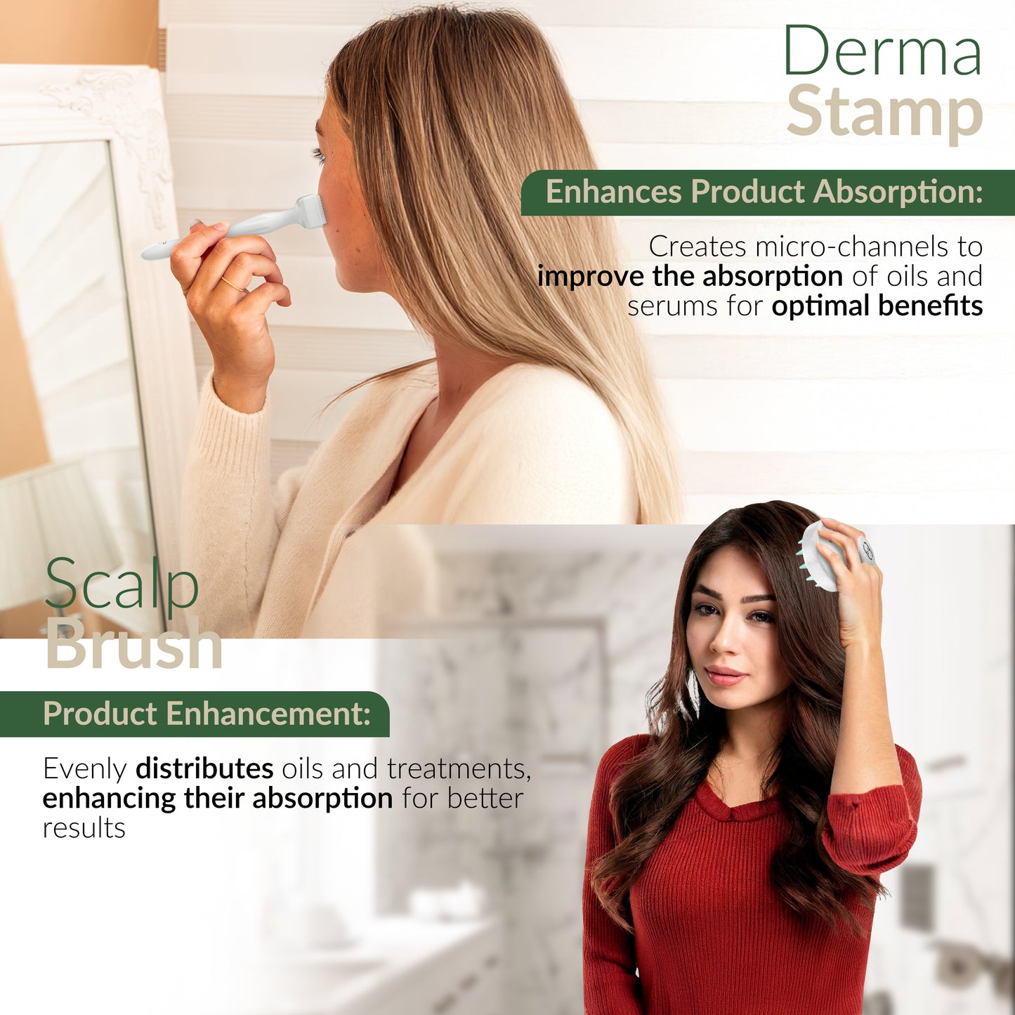 Datchi Derma Stamp & Hair Brush