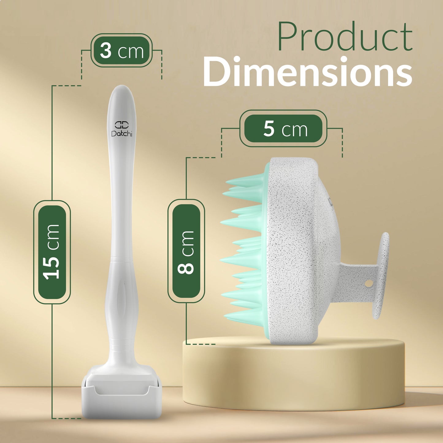 Datchi Derma Stamp & Hair Brush