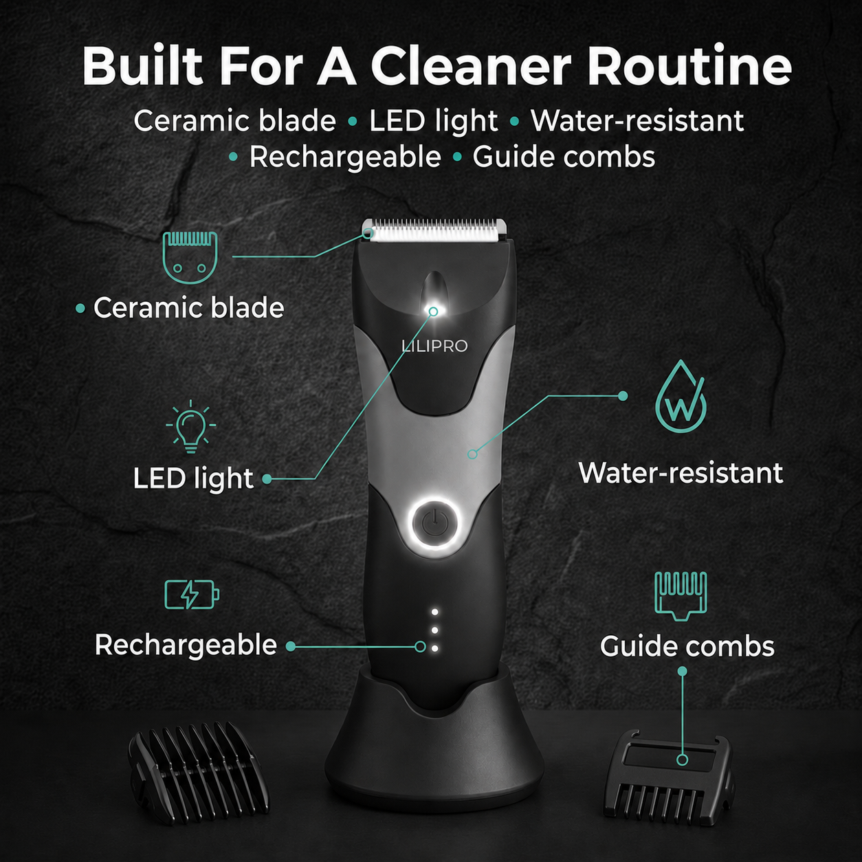 Waterproof Body Trimmer for Sensitive Grooming