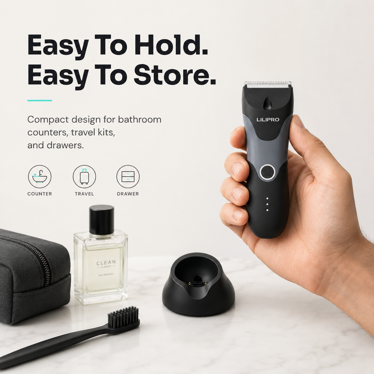 Waterproof Body Trimmer for Sensitive Grooming